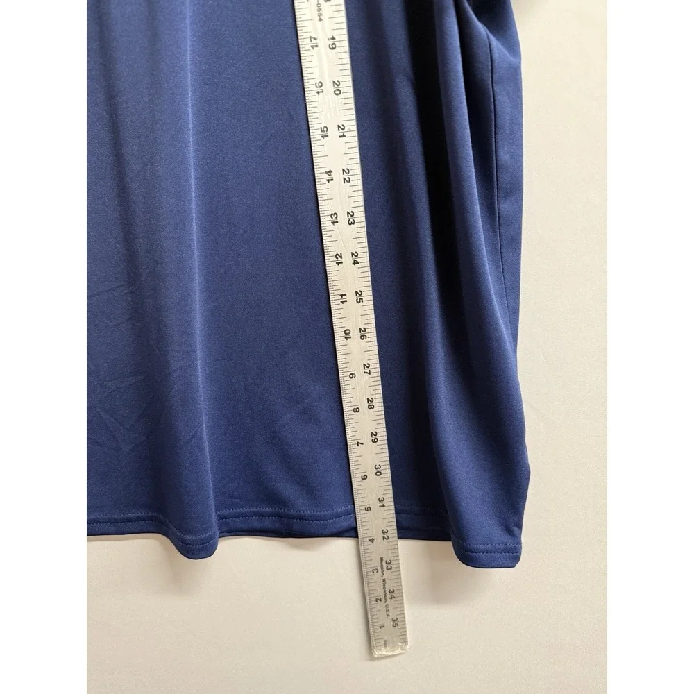 Crown‎ & Ivy Polo Shirt Mens Sz 2X Navy  blue Short Sleeve stretch NWT